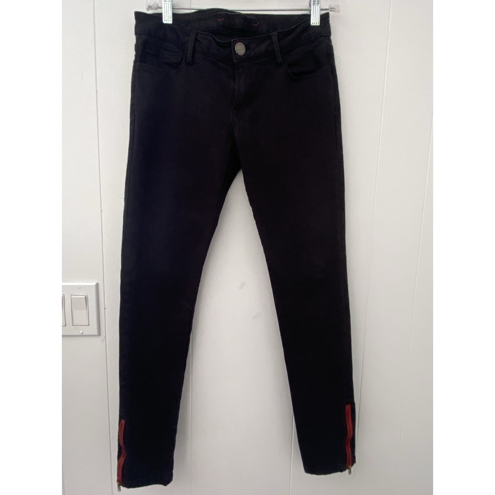 Etienne Marcel Skinny Jeans Red‎ Zip Ankle Dark Wash Size 27